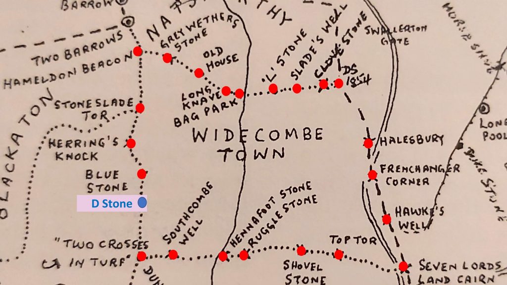 Widecombe Town Map Brewer D Stone