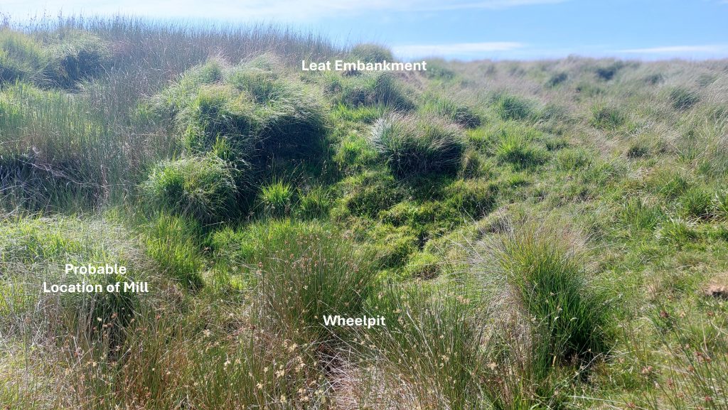 Leat Embankment and Mill - annotated
