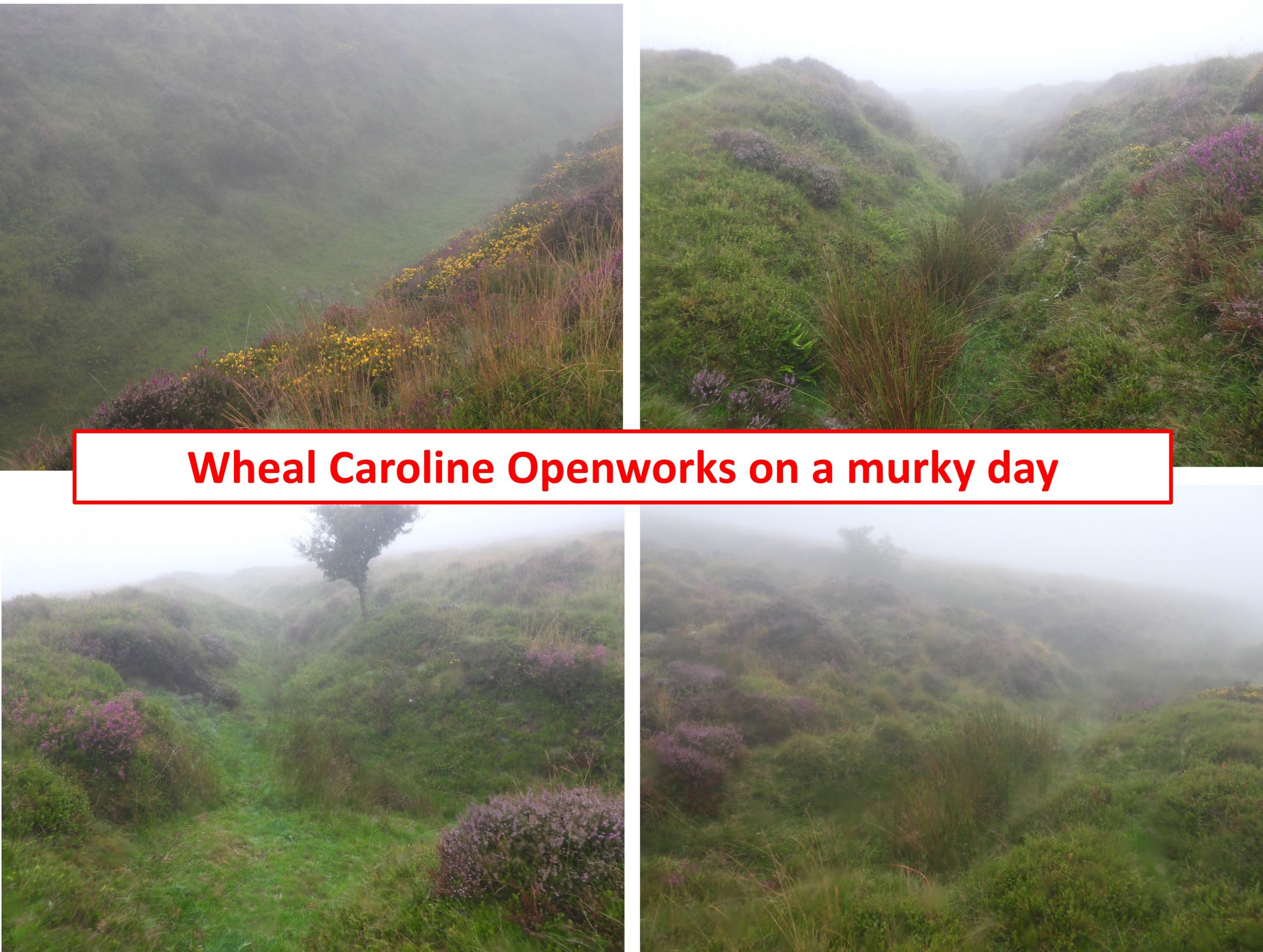 8a. Wheal Caroline Openworks on a murky day