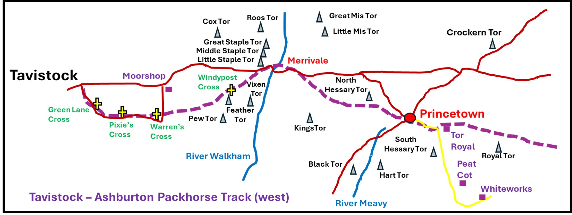 9. Route west map