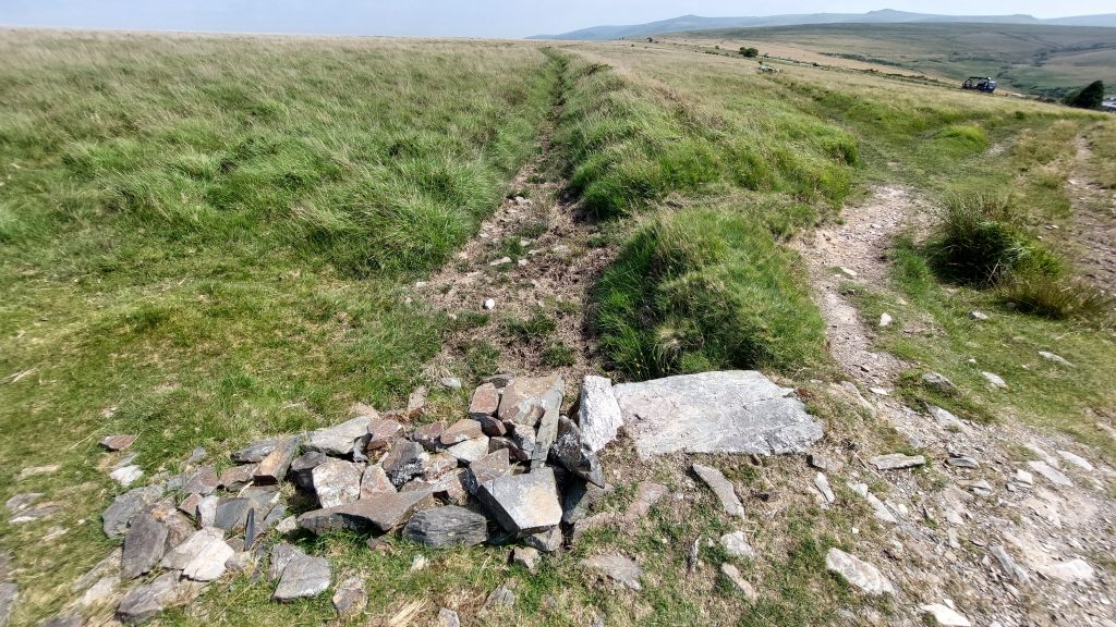 2. Leat on Gibbet Hill b
