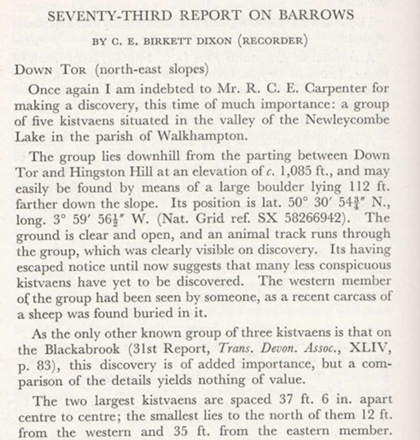 3a. 73rd Barrows Report