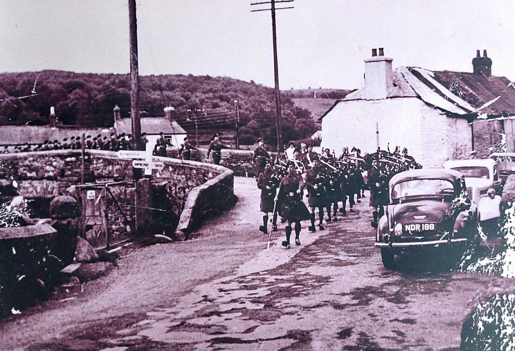 100. Scottish Unit - Territorial Unit Late 1950s Marching to Plasterdown Camp