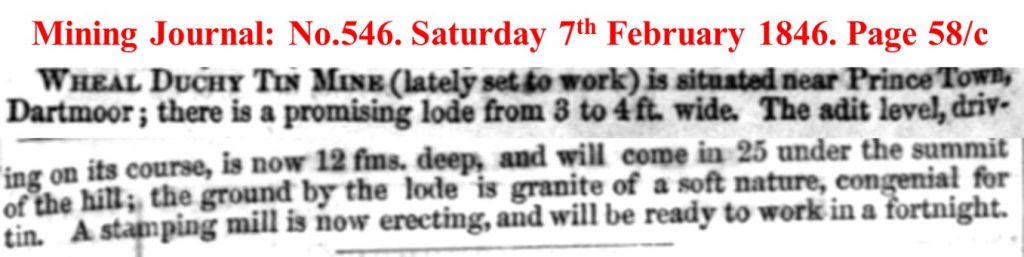 1. Mining Journal 1846