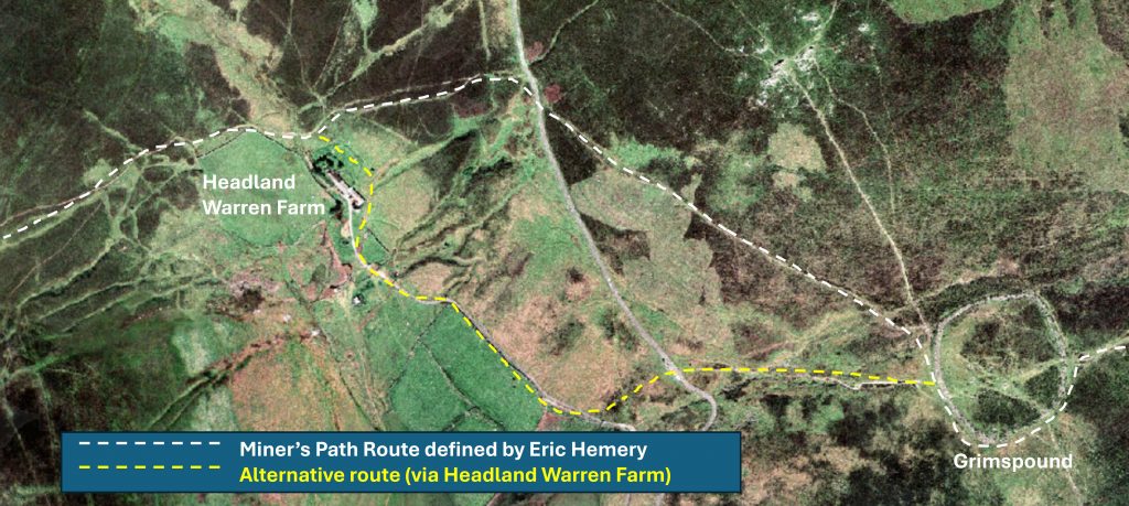 22e. Map - Grimspound to Headland Warren