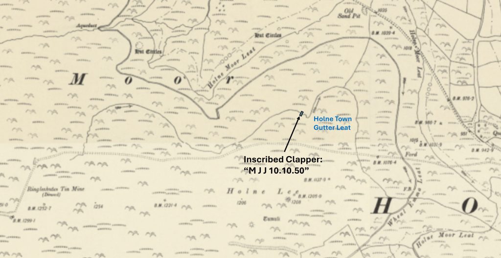 Holne Town Gutter Clapper Inscription 0