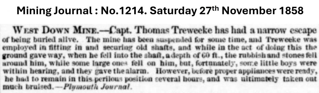 10. Mining Journal 1858 accident