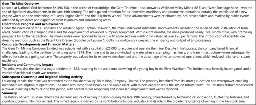 22. Gem Mine summary