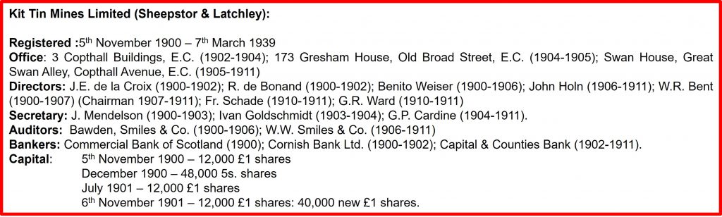 2. Kit Tin Mines Ltd