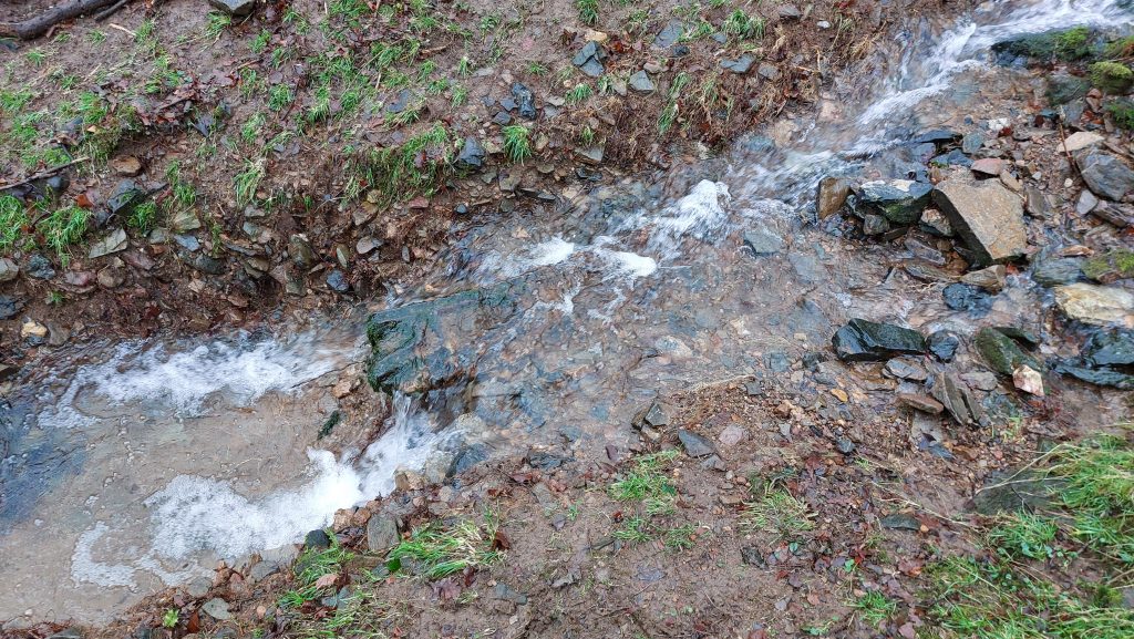 5. Part of wheel in stream