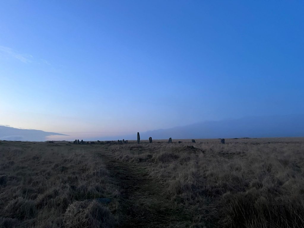 13. Approaching Hingston Hill Stone Row