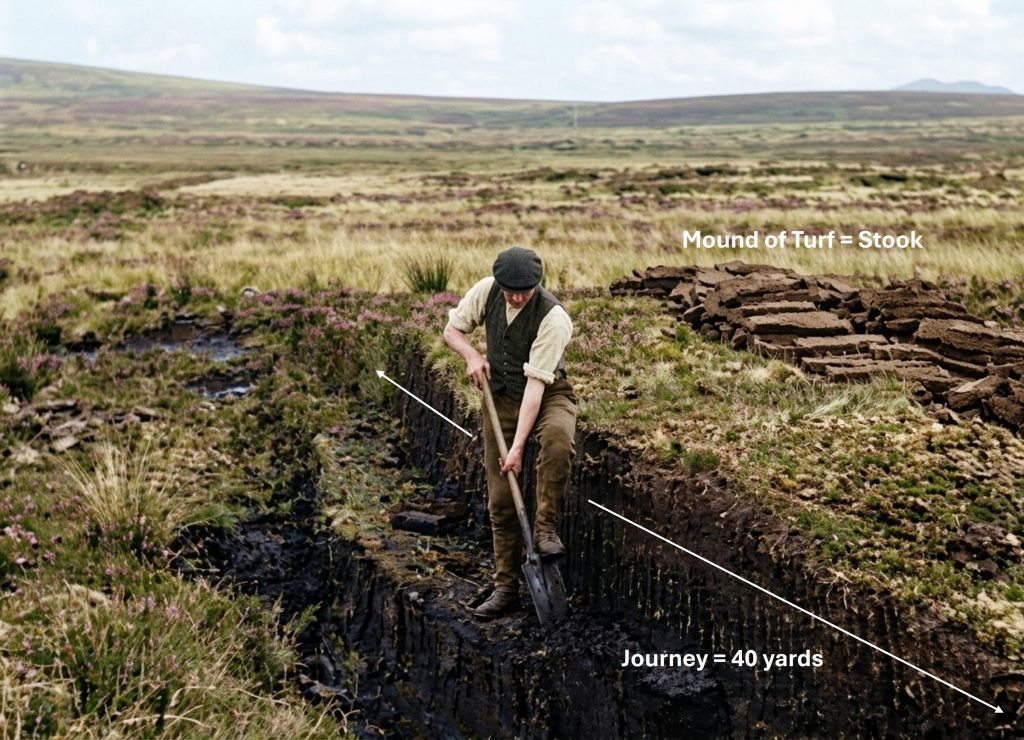 0f. Peat Cutting 1913 Colour