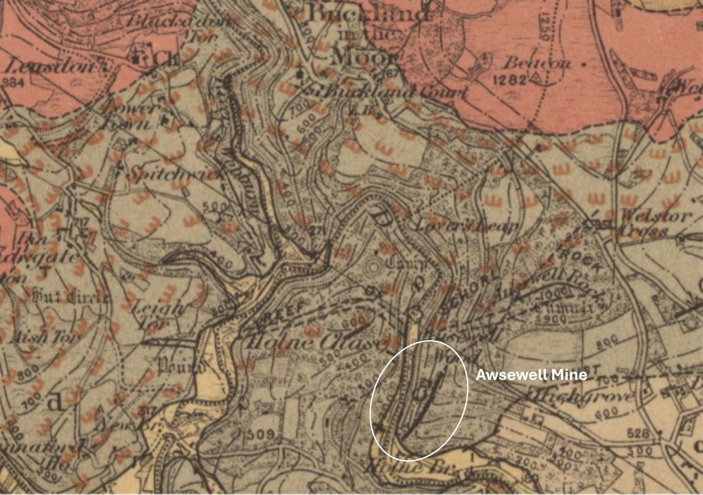 0e. Geological Map of Awsewell Mine