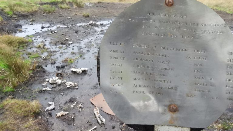 3. Original Metal Plaque at Crash Sit
